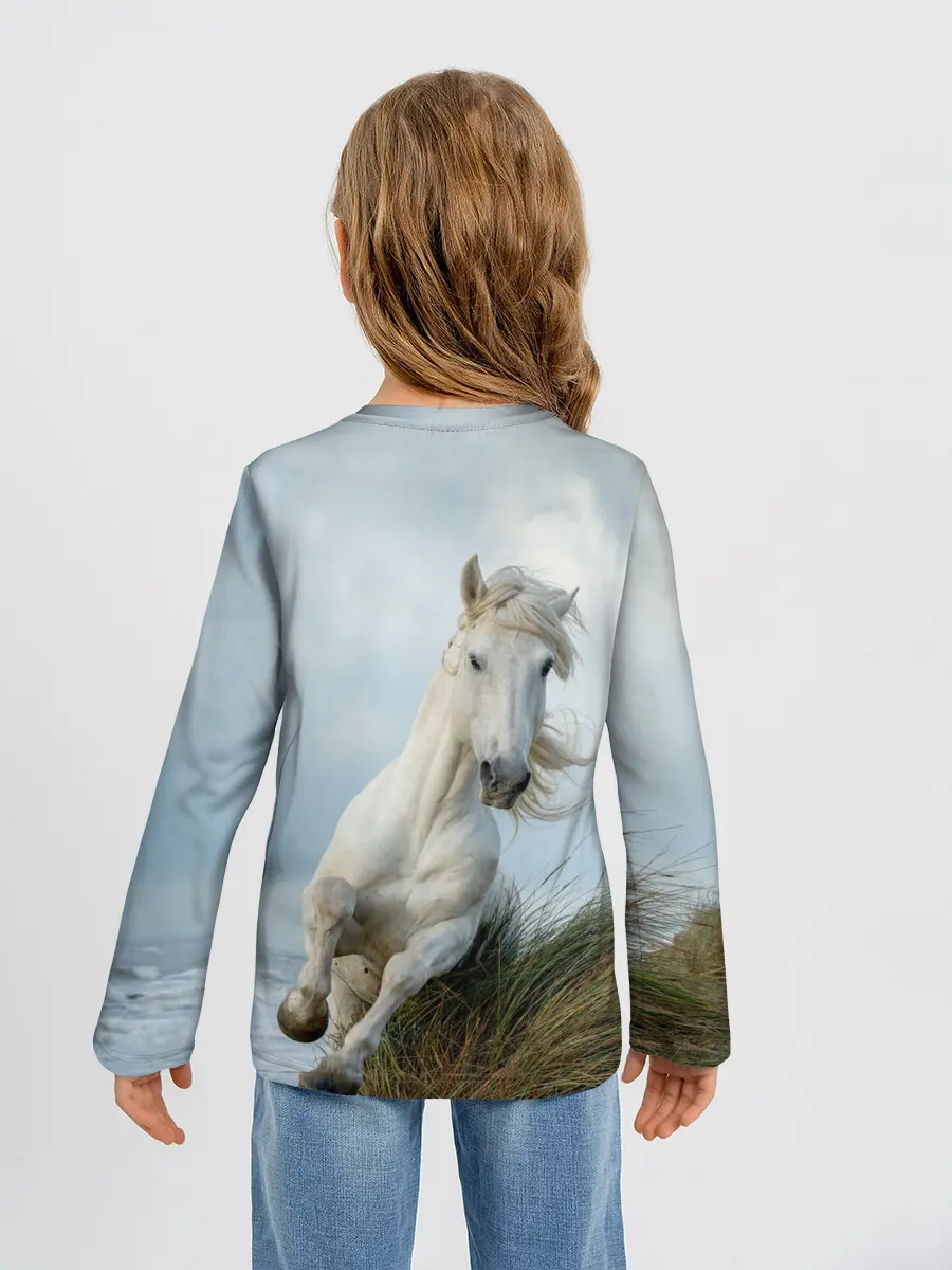 Детский лонгслив / Лошадь
