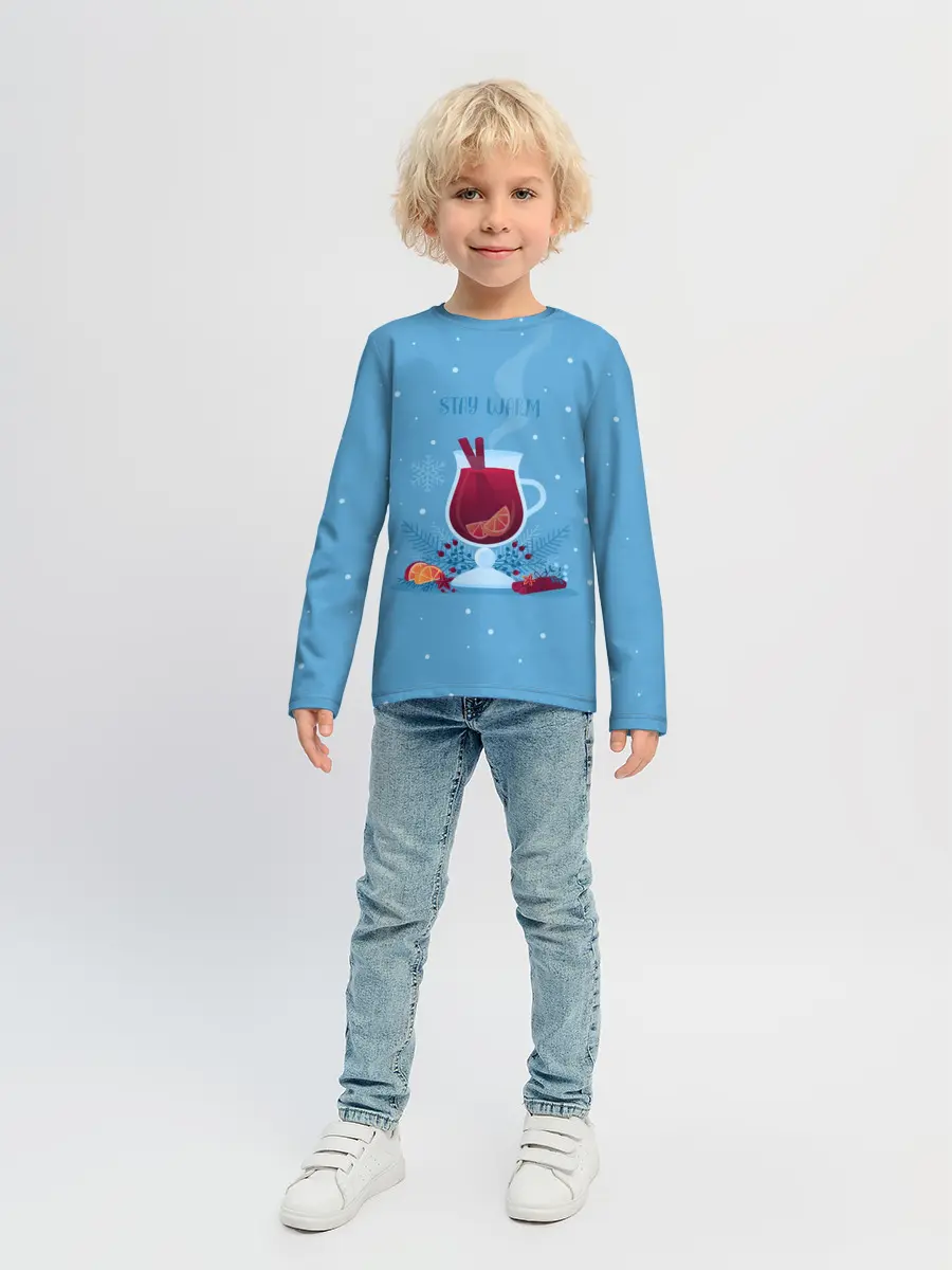 Детский лонгслив / Stay Warm | Глинтвейн