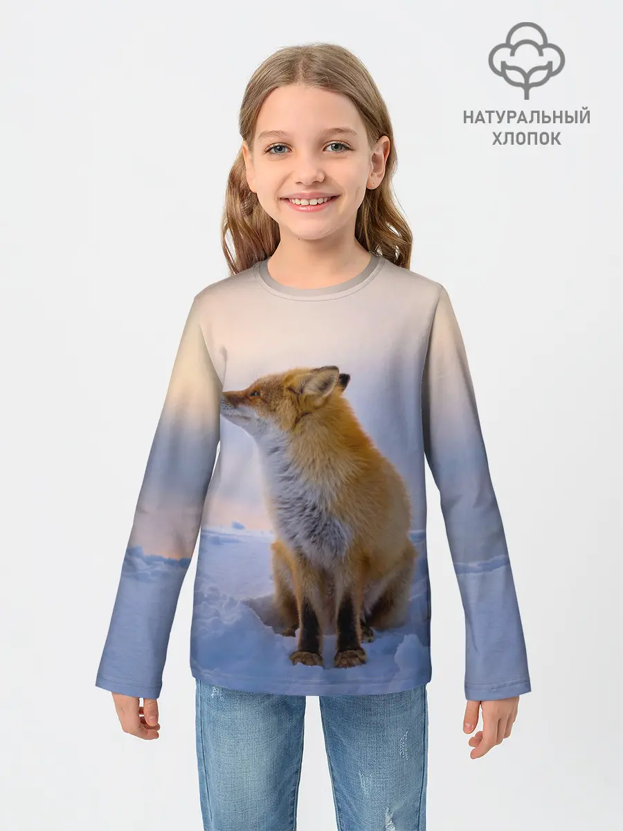 Детский лонгслив / Лисичка