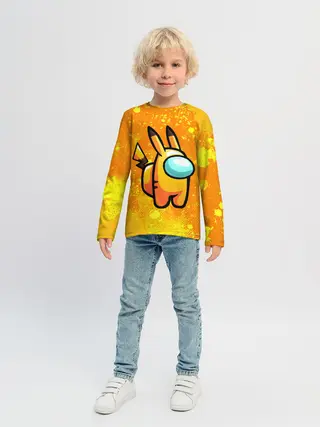 Детский лонгслив / AMONG US - Pikachu