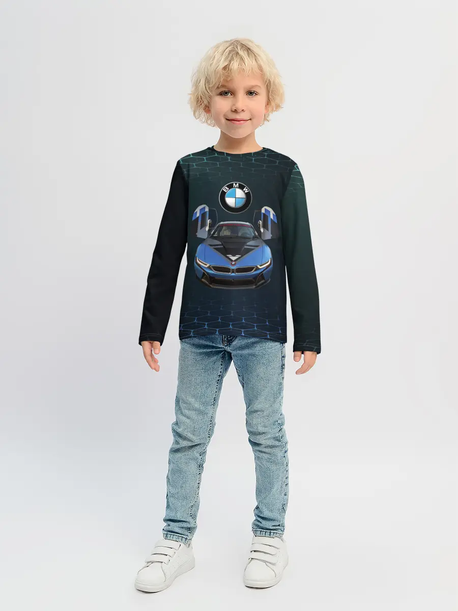 Детский лонгслив / BMW i8 Turbo тюнинговая.
