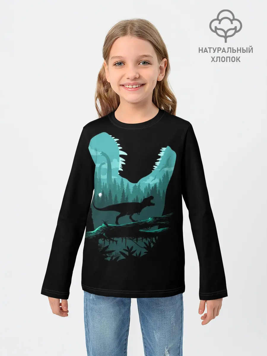 Детский лонгслив / T-Rex