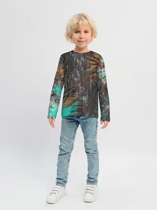 Детский лонгслив / Palm glitch art