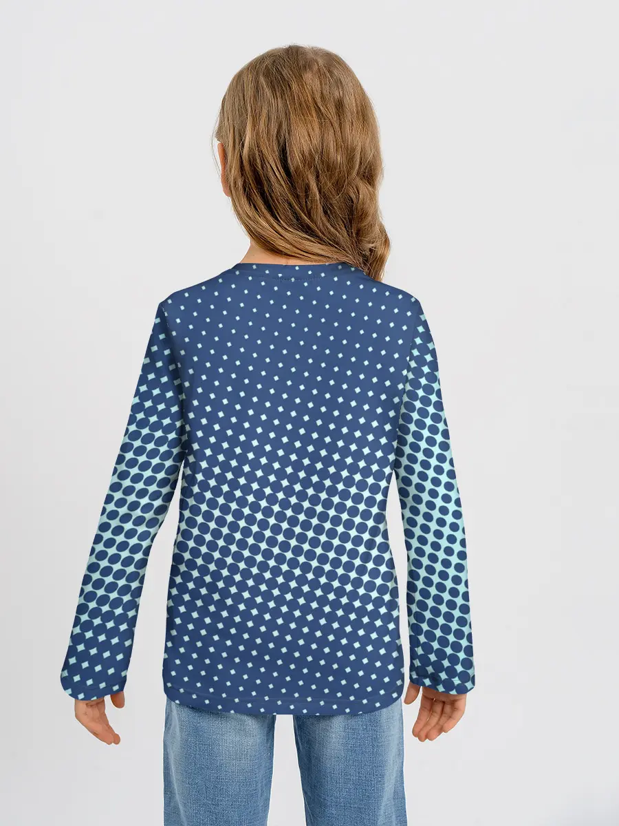 Детский лонгслив / Хаотичный горошек