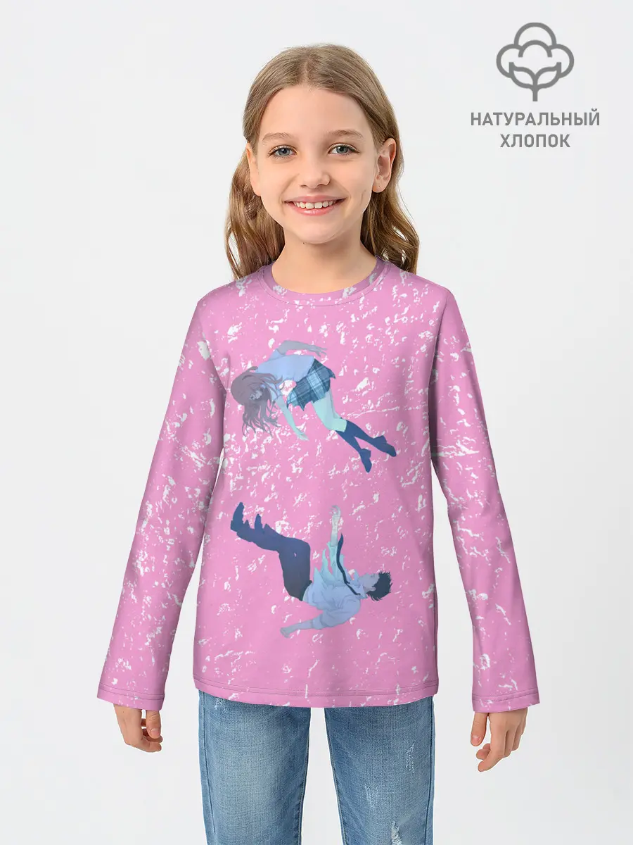 Детский лонгслив / Нисимия и Ишида парят в воздухе