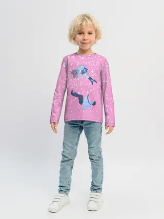 Детский лонгслив / Нисимия и Ишида парят в воздухе