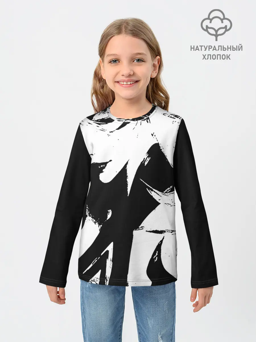 Детский лонгслив / Темная космическая Люкс