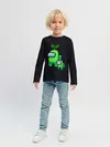 Детский лонгслив / Among us Lime+ kid lime