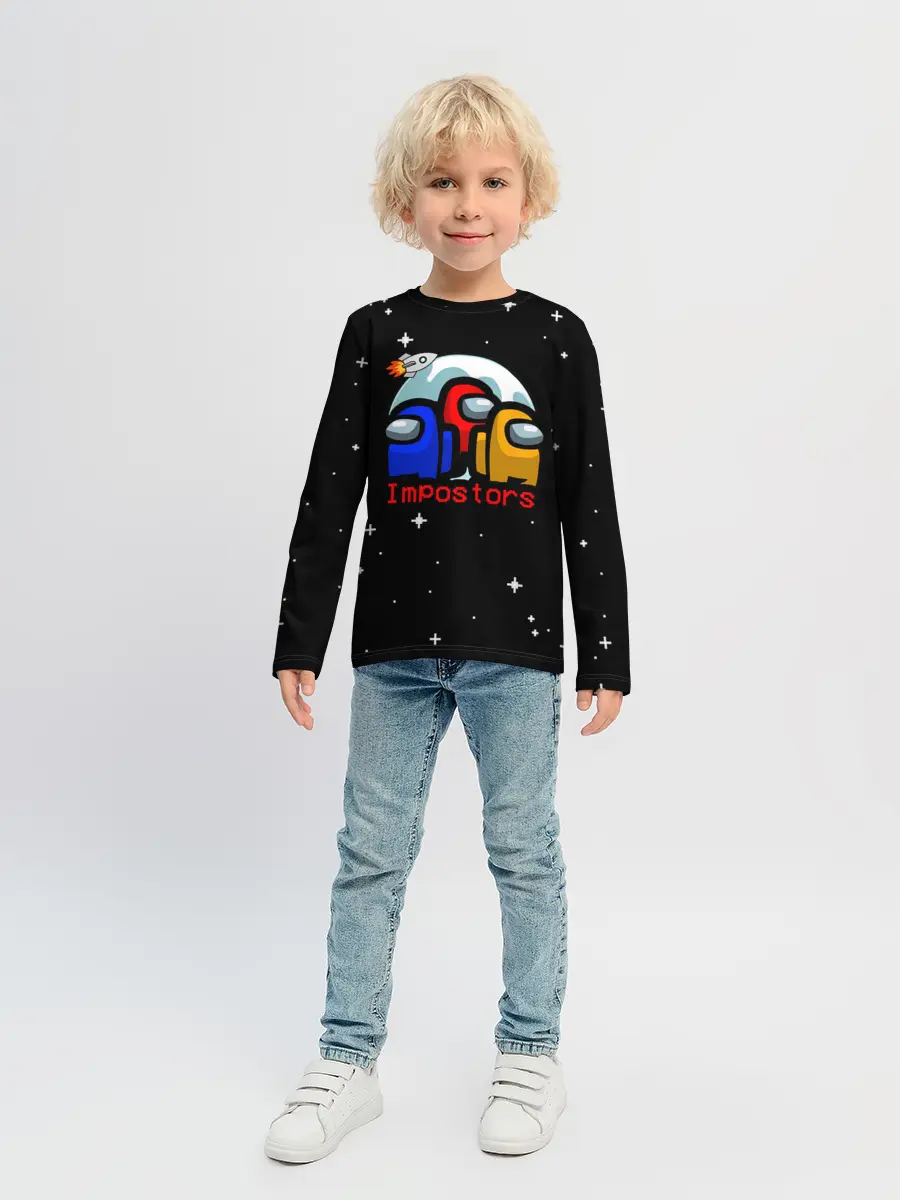 Детский лонгслив / Among us IMPOSTORS