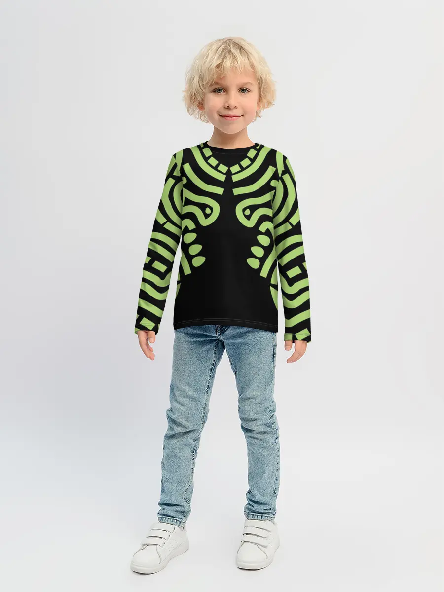 Детский лонгслив / узор тату