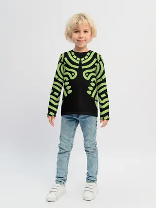 Детский лонгслив / узор тату