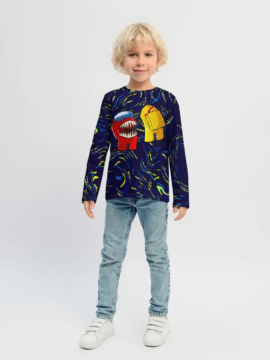 Детский лонгслив / Among Us | Van Gogh Style