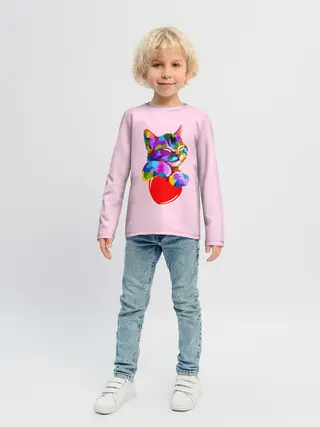 Детский лонгслив / Кот