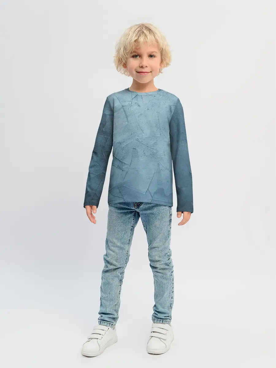 Детский лонгслив / Оттенки синего