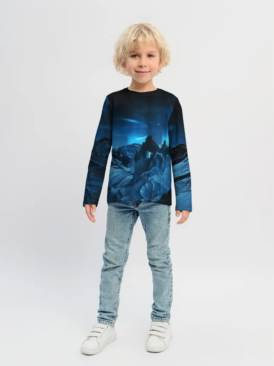 Детский лонгслив / Северное сияние