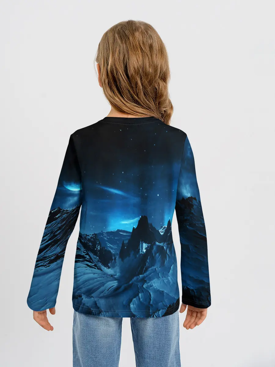 Детский лонгслив / Северное сияние