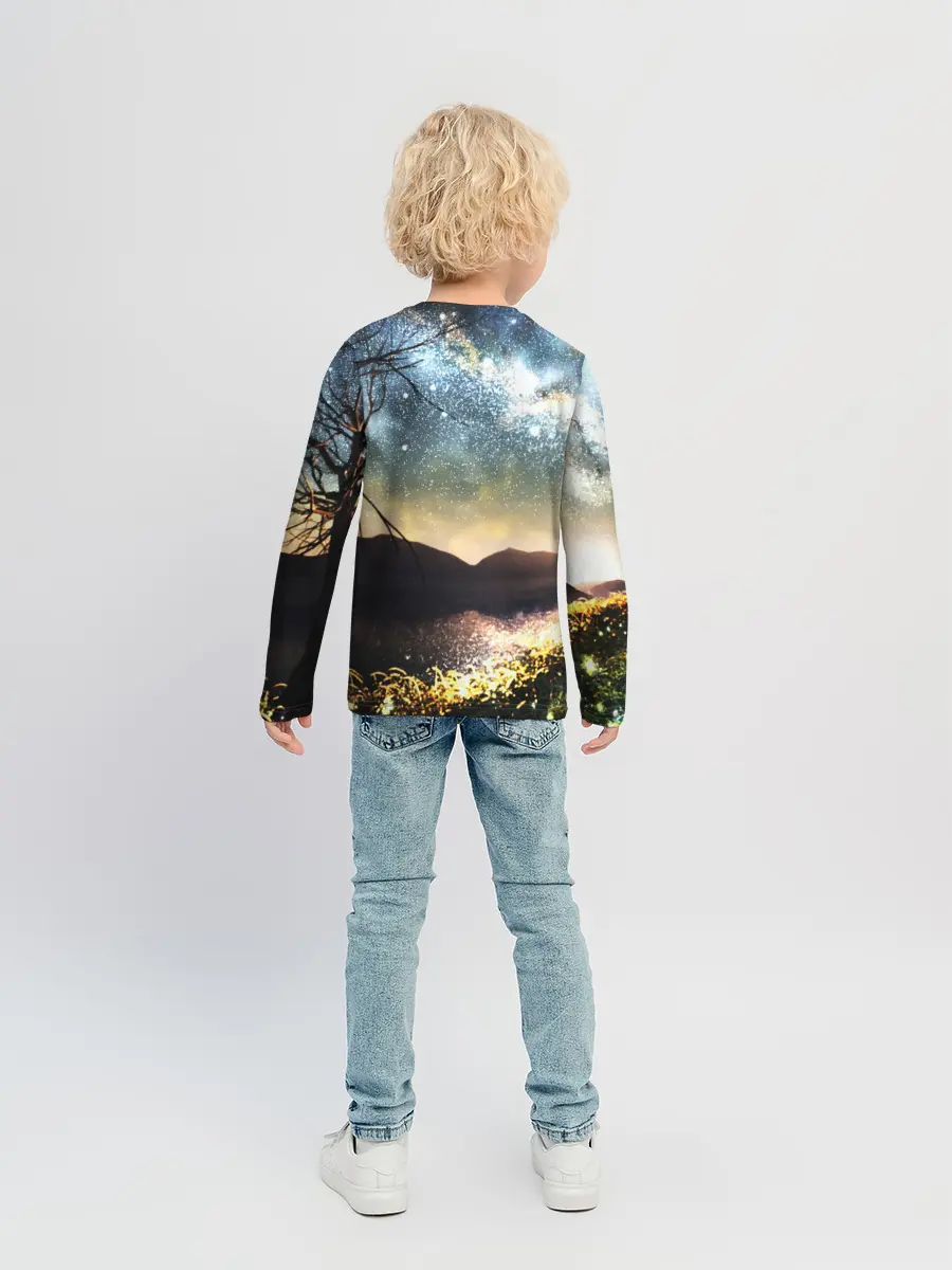 Детский лонгслив / Ночь в горах