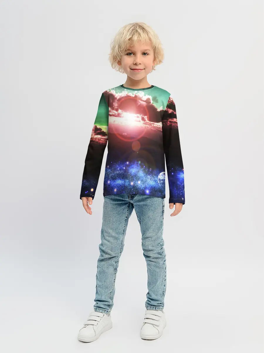 Детский лонгслив / ЗАКАТ НОЧНОЙ