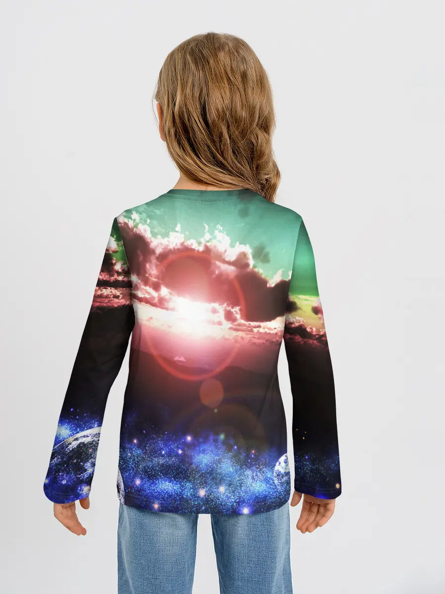 Детский лонгслив / ЗАКАТ НОЧНОЙ