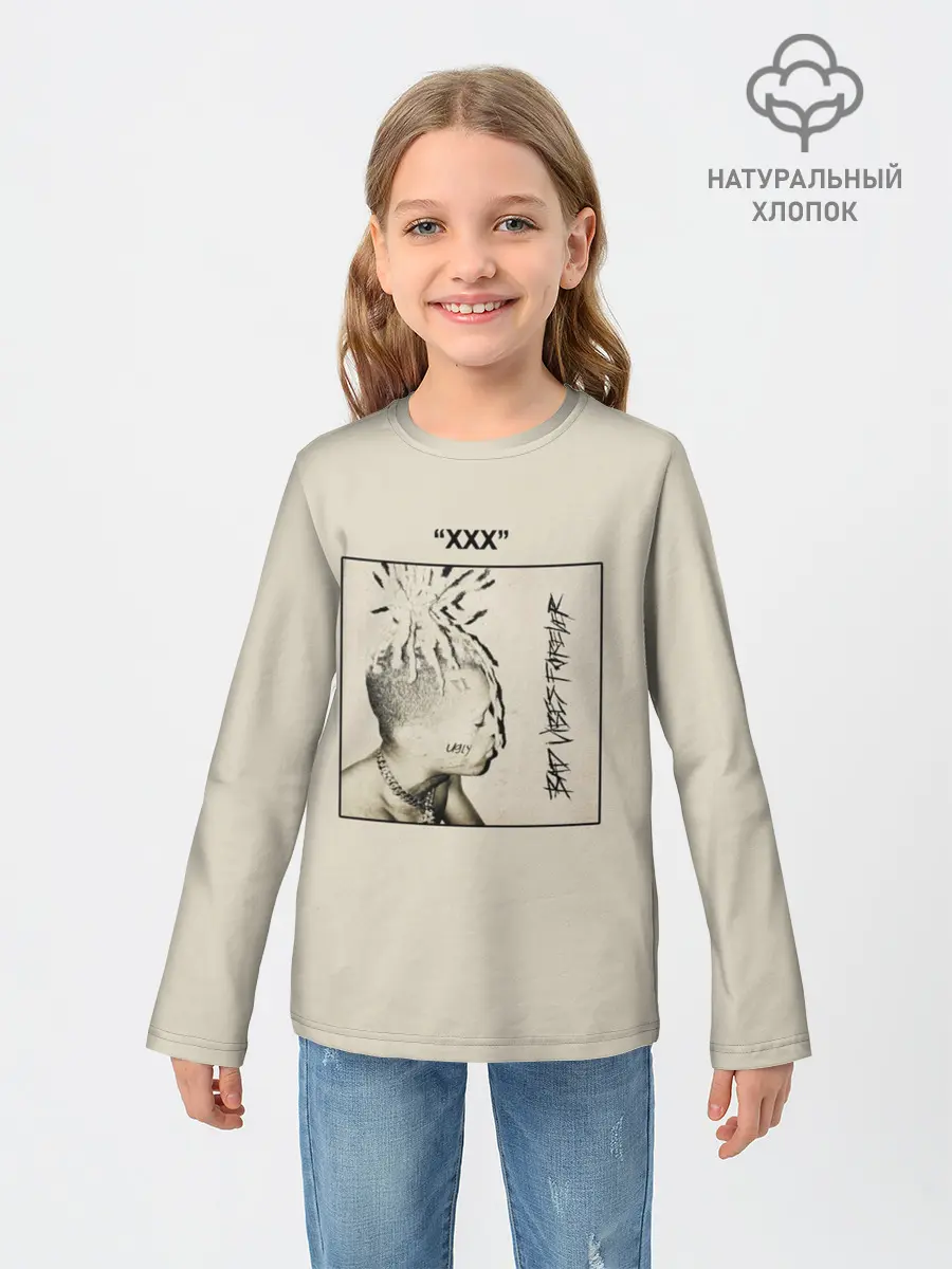 Детский лонгслив / XXXTENTACION BAD VIBES FOREVER