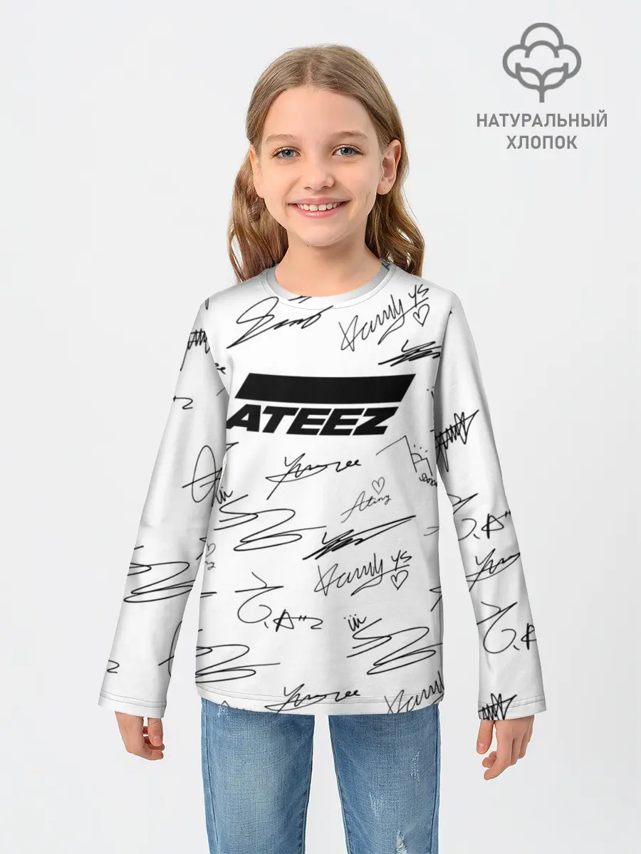 Детский лонгслив / ATEEZ АВТОГРАФЫ
