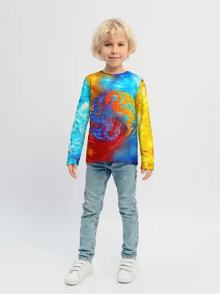 Детский лонгслив / Битва огней x Драконы