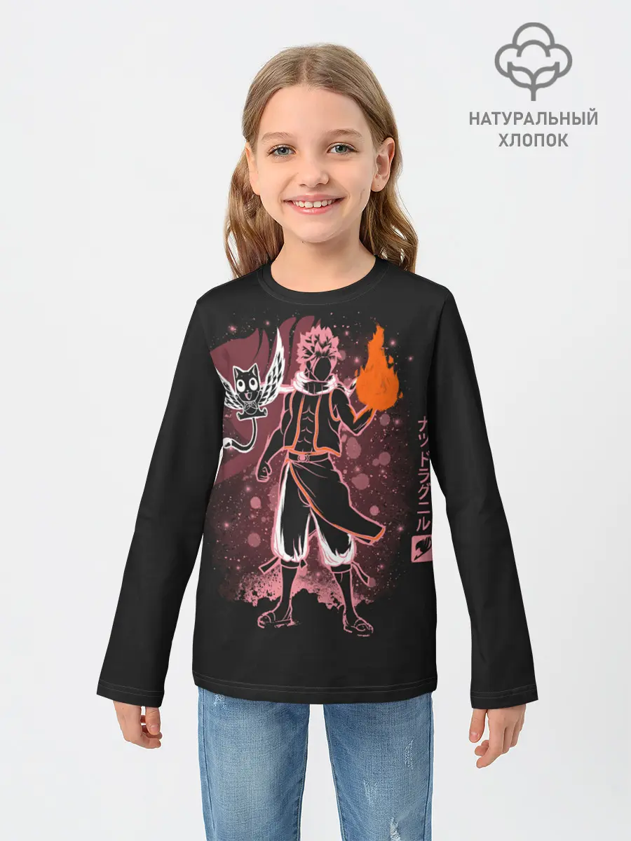 Детский лонгслив / Нацу Драгнил и Хэппи