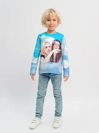 Детский лонгслив / Акварельный Мем