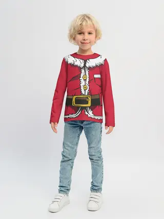 Детский лонгслив / Санта