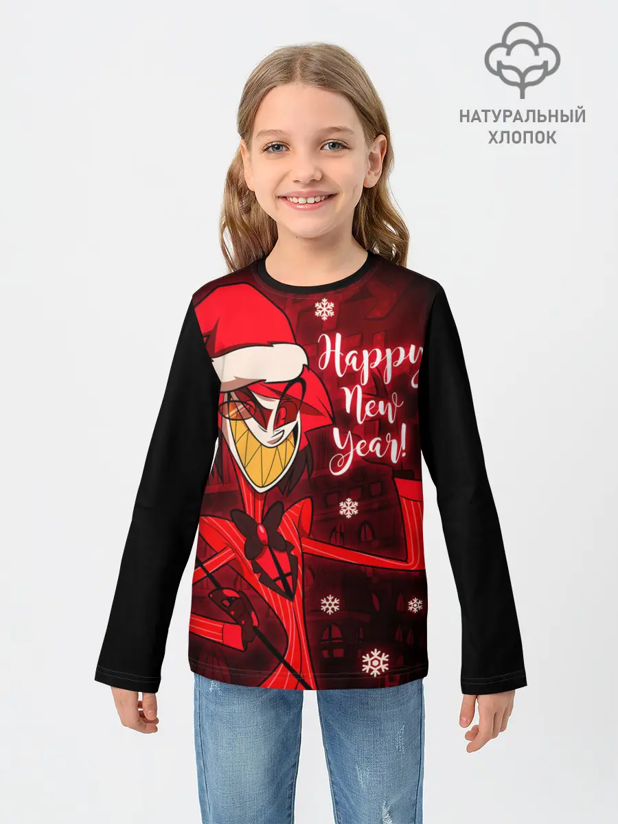 Детский лонгслив / Новогодний Отель Хазбин