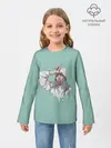 Детский лонгслив / Billie Eilish Mint Art