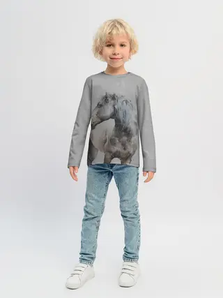 Детский лонгслив / лошадь