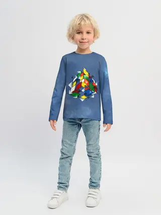 Детский лонгслив / Кубик Рубика