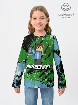 Детский лонгслив / Minecraft / Майнкрафт