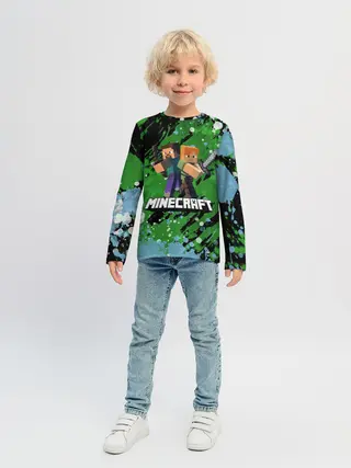 Детский лонгслив / Minecraft / Майнкрафт