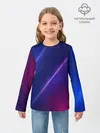 Детский лонгслив / фиолетово 3d волны 2020