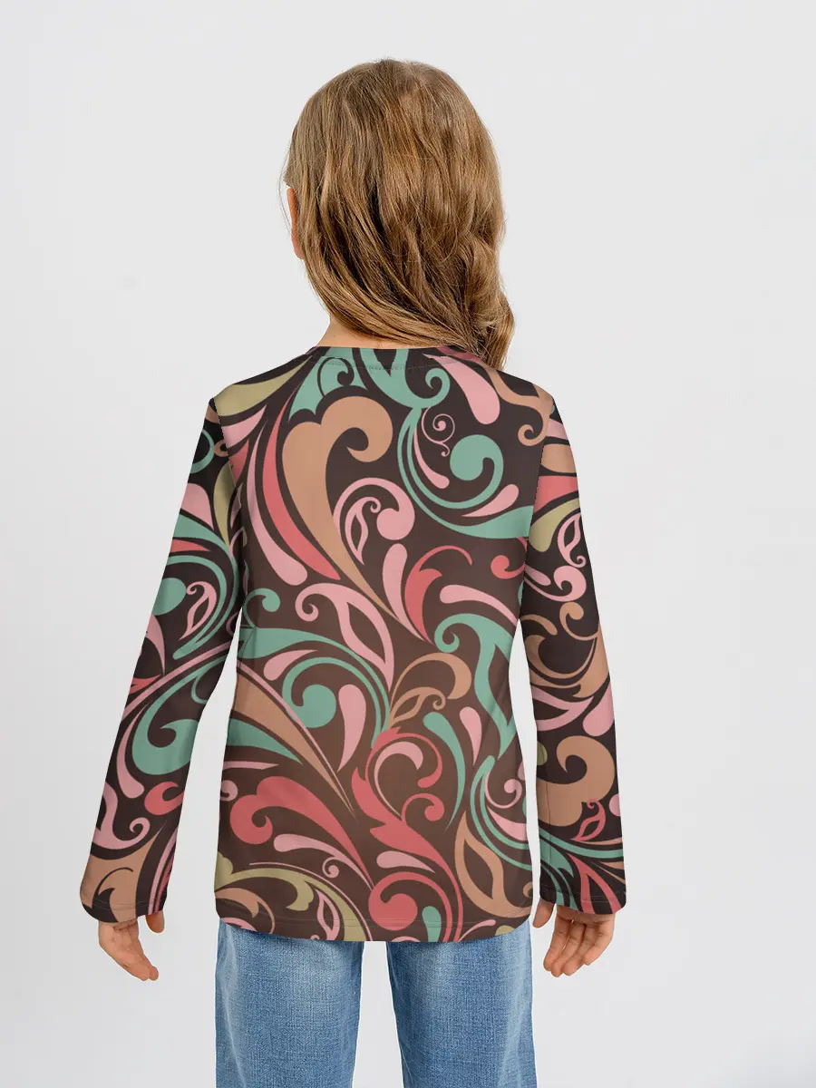 Детский лонгслив / Узор хохломы