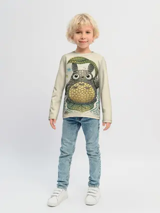 Детский лонгслив / My Neighbor Totoro заяц с чешуей