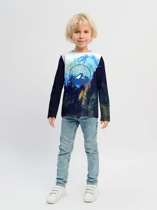 Детский лонгслив / лес