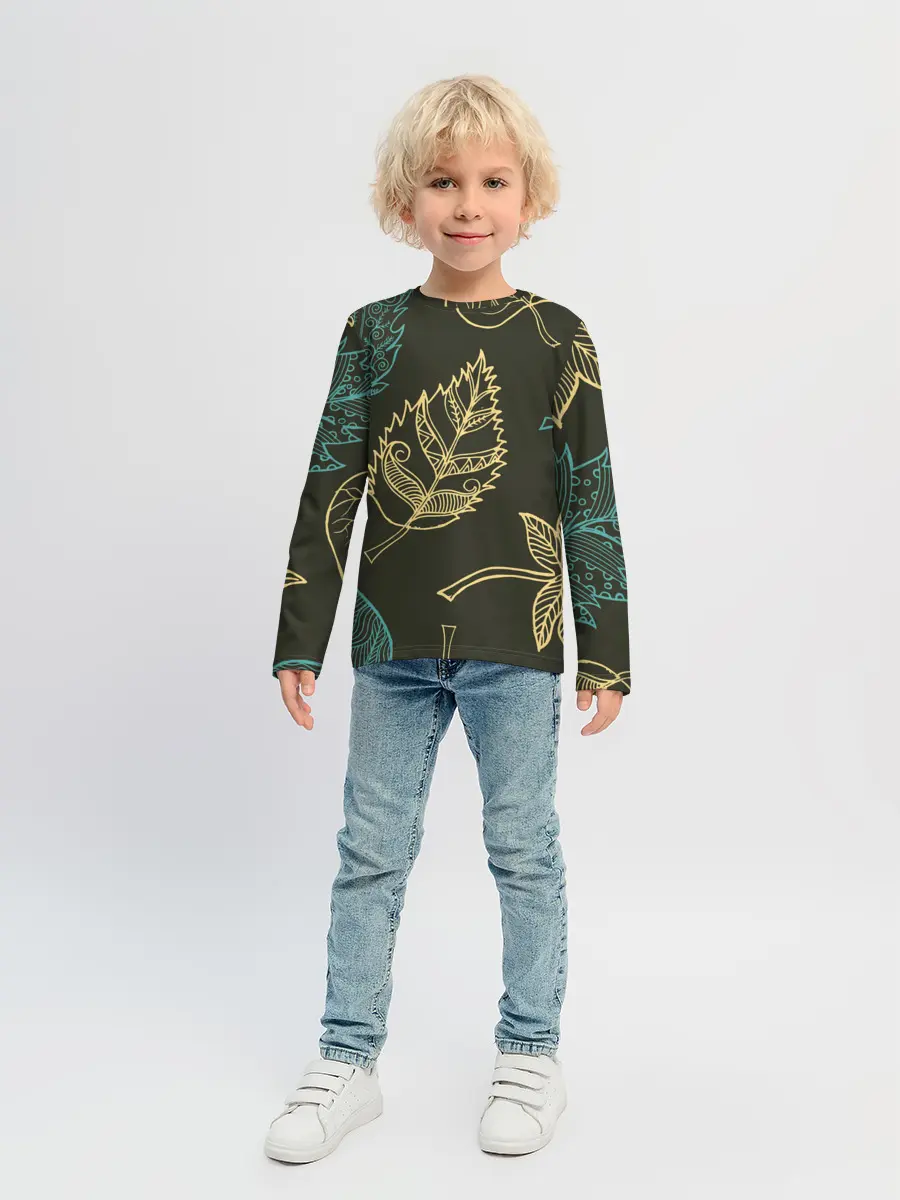Детский лонгслив / Осенний мотив