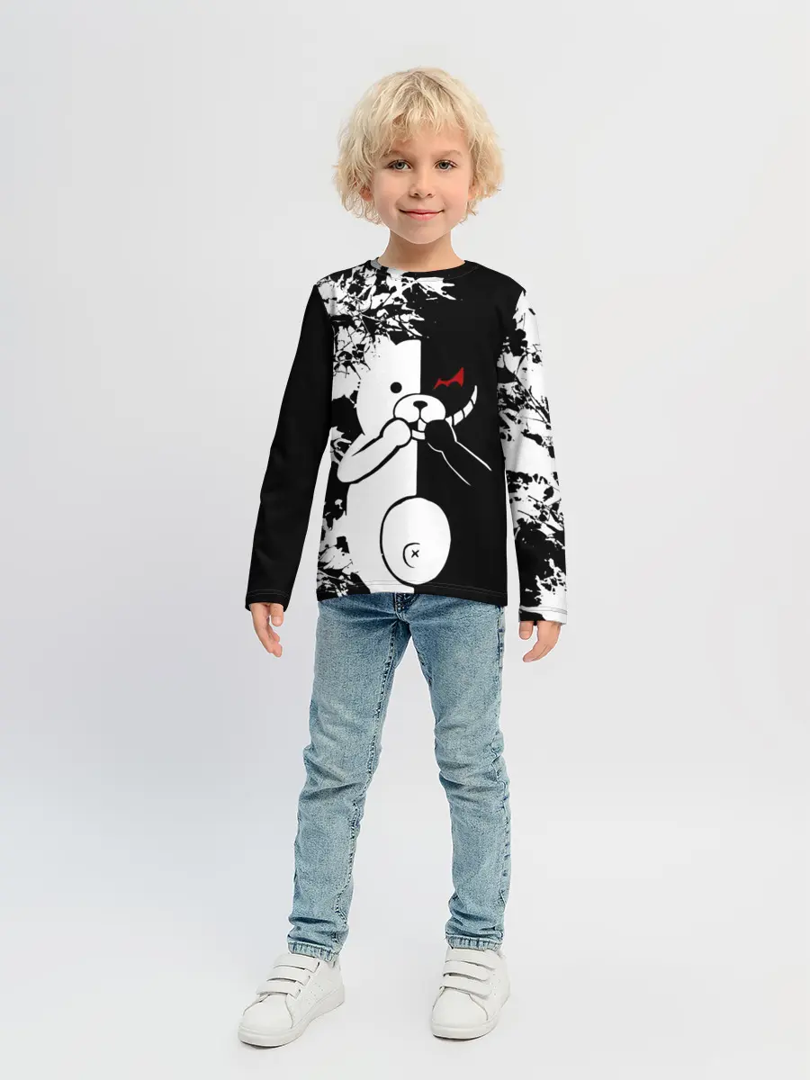 Детский лонгслив / MONOKUMA держит руки