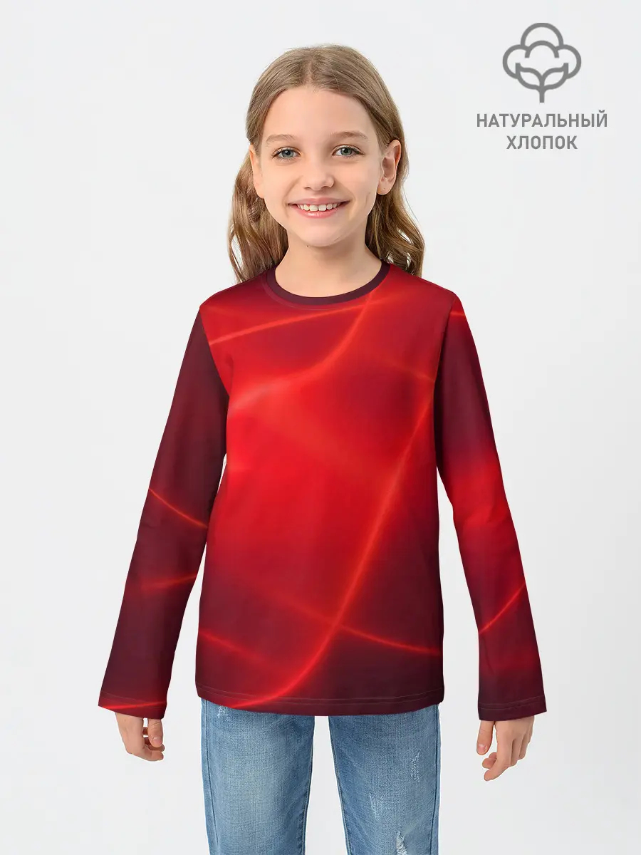 Детский лонгслив / Плавные Линии