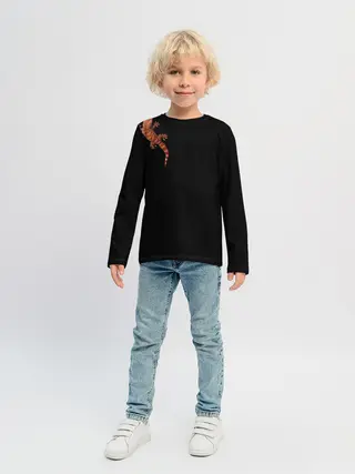 Детский лонгслив / Ручной геккон