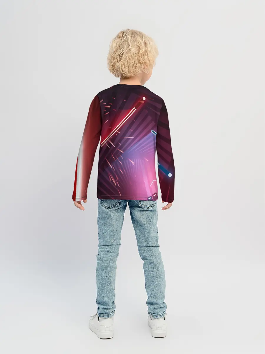 Детский лонгслив / Beat Saber