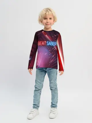 Детский лонгслив / Beat Saber