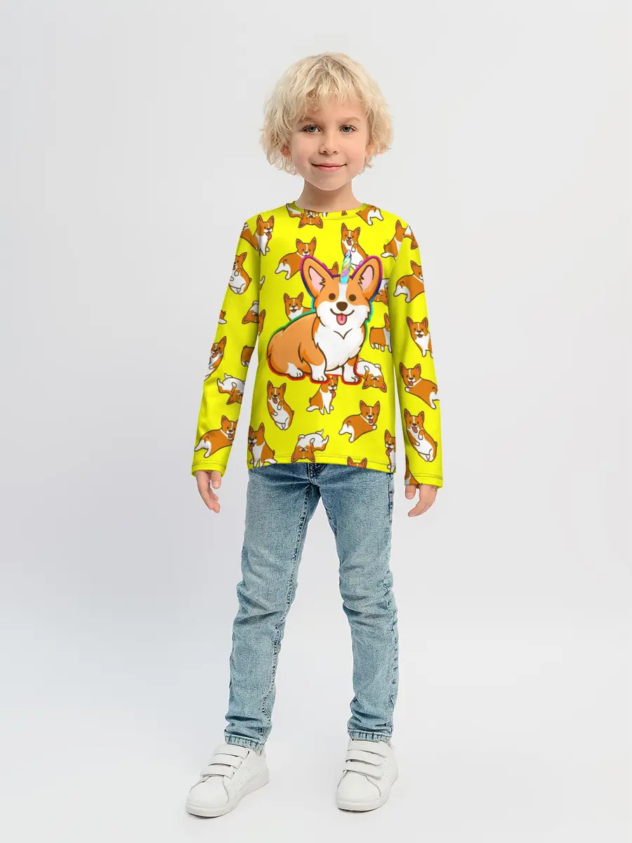 Детский лонгслив / Corgi