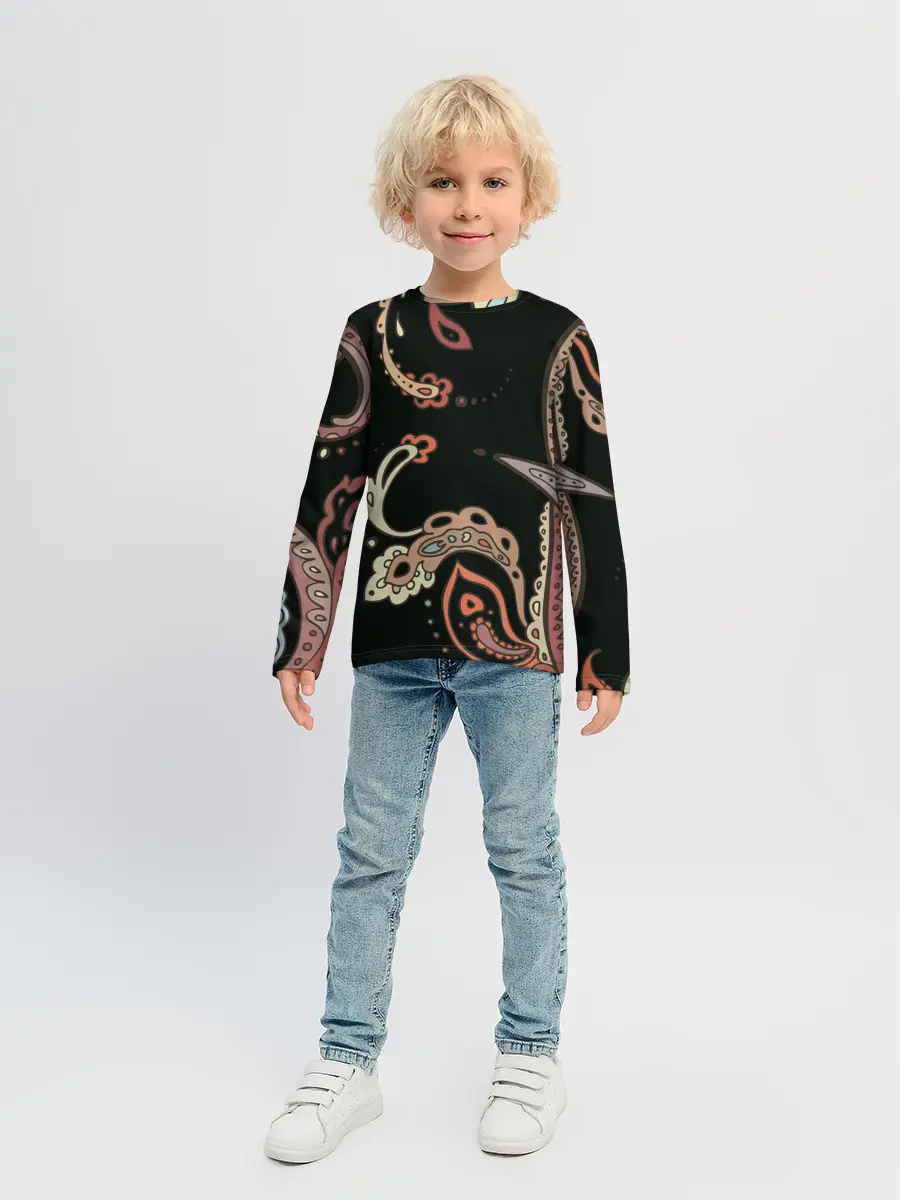 Детский лонгслив / Расписной узор