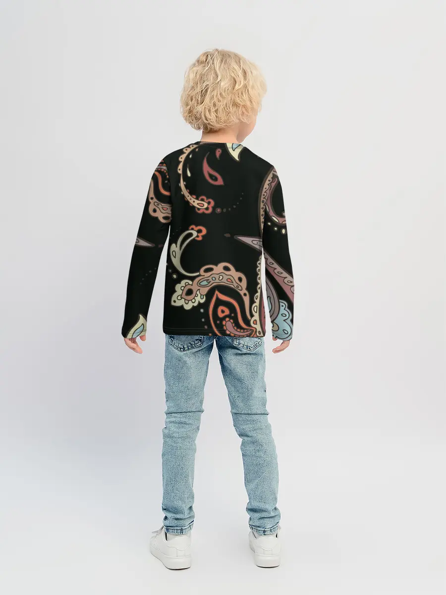 Детский лонгслив / Расписной узор