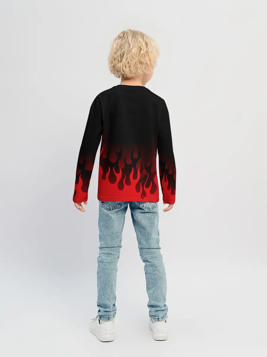 Детский лонгслив / Монокума despair горит