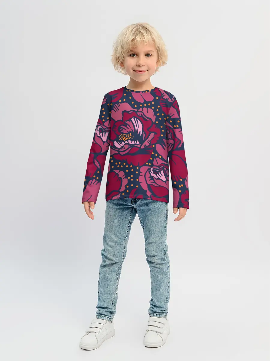 Детский лонгслив / Цветы